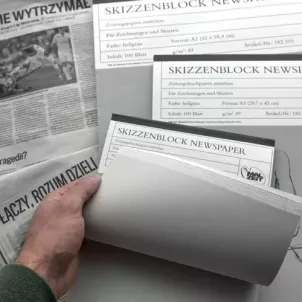 Papier Gazetowy Blok Mal Zeit Skizzenblock Newspaper 49 gsm