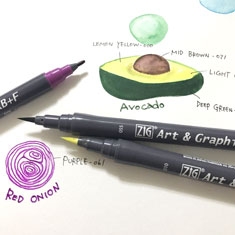 Brush Pen Kuretake Art & Graphic Twin RB+F