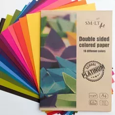 Teczka z Kolorowym Papierem SMLT School Platinium Double Sided Colored Paper 120 gsm