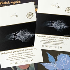 Blok SMLT Art Professional Quality Black Synthetic Paper 155 gsm