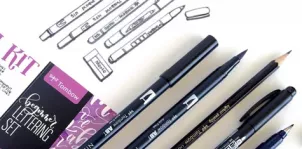 Pisaki do Kaligrafii Tombow Dual Brush Pen Beginners Lettering