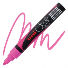 Marker Kredowy Uni Chalk Marker 1,8-2,5 mm PWE-5M Fluorescent Pink
