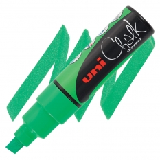 Marker Kredowy Uni Chalk Marker 8 mm PWE-8K Fluorescent Green