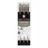 Cienkopisy Sakura Pigma Micron 3 Black Set 0.2  0.4  0.8 POXSDK3