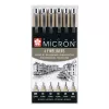 Cienkopisy Sakura Pigma Micron 6 Black Set PO(XSDK-6)