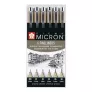 Cienkopisy Sakura Pigma Micron 6 Black Set PO(XSDK-6)