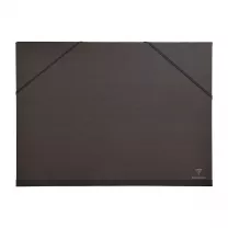 Teczka Tekturowa Clairefontaine Art Folder Czarna Zakładki Gumka A2+ 48615