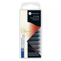 Naboje do Pi&oacute;ra z Atramentem Manuscript Calligraphy 12 szt. Blue Cartridges MC0461BE