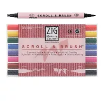 Pisaki do Kaligrafii Kuretake Scroll & Brush 8 set MS-5000/8V