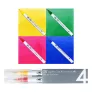 Brush Peny Kuretake Zig Clean Color Real Brush 4 Pure Colours set RB-6000AT/4VC