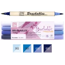 Pisaki Kuretake Brushables 4 Set Blue MS-7700/4VBL
