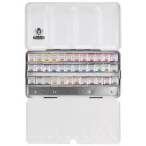 Farby Akwarelowe Schmincke Horadam 36 P&oacute;łkostek + 12 Miejsc Metal Box 74436