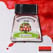 Tusz Winsor & Newton Drawing Ink 14 ml 601 Scarlet