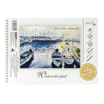 Blok do Akwareli SMLT Art Gold Education Watercolor Pad 200 gsm 20 ark. A4 Spirala AS-20TS