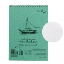 Blok do Rysowania SMLT Art White Sketch Pad 90 gsm 70 ark. Ł&oacute;dka A5 Spirala 5EB-70TS