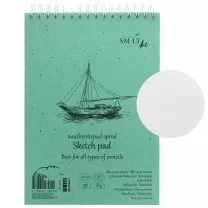 Blok do Rysowania SMLT Art White Sketch Pad 90 gsm 120 ark. Ł&oacute;dka A4 Spirala EB-120TS