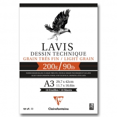 Blok Clairefontaine Lavis Technical Drawing 200 gsm 10 ark. A3 96342C