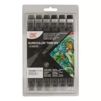 Markery Kuretake Kurecolor Twin Ws 12 Cool Colors KC-3000N/12B8