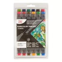 Markery Kuretake Kurecolor Twin Ws 12 Deep Colors KC-3000N/12B6