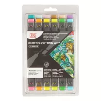Markery Kuretake Kurecolor Twin Ws 12 Pale Colors KC-3000N/12B5