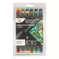 Markery Kuretake Kurecolor Twin Ws 12 Dull Colors KC-3000N/12B4