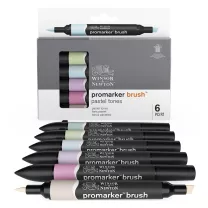 Promarker Brush Winsor & Newton 6 Pastel Tones 0290125
