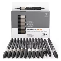 Promarker Brush Winsor & Newton 12 Neutral Tones 0290144