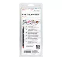 Tombow Dual Brush Pen 6 Pastel Colours ABT-6P-2