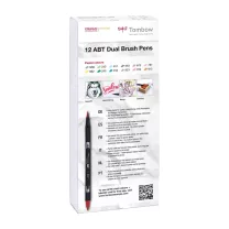 Tombow Dual Brush Pen 12 Pastel Colours ABT-12P-2