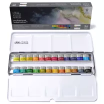 Farby Akwarelowe Winsor & Newton Professional Water Colour 24 Half Pans Lightweight Sketchers Box