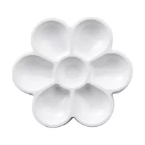 Paleta do Malowania CWR Plastikowa Kwiatek 7 Kom&oacute;r 18 cm 183