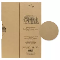 Blok do Rysowania SMLT Art Sketch Pad Natural Brown 135 gsm 80 ark. Słonie A4 Teczka EA-80/NTB