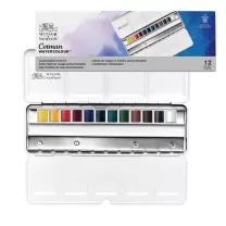 Farby Akwarelowe Winsor & Newton Cotman 12 Half Pan Customisable Travel Tin set 0390453