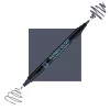 Pisak Kuretake Kurecolor Fine & Brush For Manga 828 Gray Brown