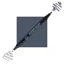 Pisak Kuretake Kurecolor Fine & Brush For Manga 828 Gray Brown