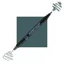 Pisak Kuretake Kurecolor Fine & Brush For Manga 846 Green Gray