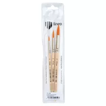 Zestaw 3 Pędzli Lineo 606 Blister Golden Toray Okrągłe