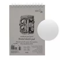 Blok SMLT Art Bristol Sketch Smooth 185 gsm 30 ark. Aparat A5 Spirala 5EB-30TS