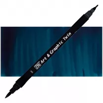 Pisak Kuretake Art & Graphic Twin 059 Peacock Blue
