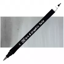 Pisak Kuretake Art & Graphic Twin 080 Light Grey