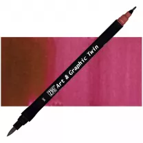 Pisak Kuretake Art & Graphic Twin 260 Deep Red