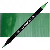 Pisak Kuretake Art & Graphic Twin 550 Emerald Green