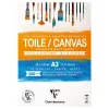 Pł&oacute;tno Malarskie W Bloku Clairefontaine Toile Polycotton Canvas White 200 gsm A3 975208