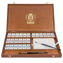 Farby Akwarelowe Schmincke Horadam 48 Kostek Wooden Box 74348