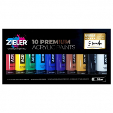 Farby Akrylowe Zieler Premium Acrylic Paints 10 x 38 ml set 09299265