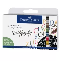 Zestaw Faber Castell Pitt Artist Pen Calligraphy India Ink 8 167508