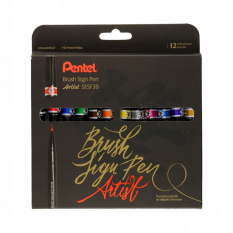 Zestaw Brush Pen Pentel Sign Pen Artist 12 SESF30-12