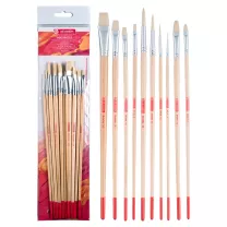 Pędzle Do Akrylu I Oleju Talens Art Creation 10 x Hog Bristle Set 9099212M