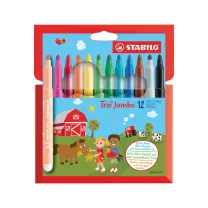 Flamastry Stabilo Trio Jumbo 12 380/12