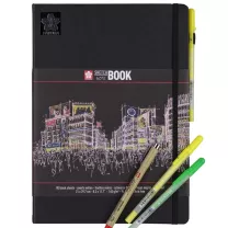 Szkicownik Sakura Sketchbook Note 140 gsm 21 x 30 cm Black 94141005